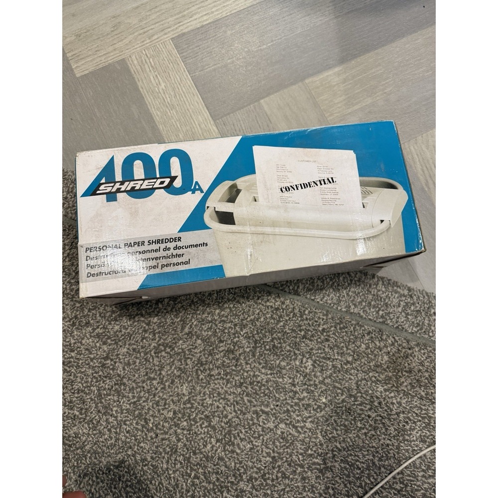 Vintage 1997‎ Fellowes Shred 400 Shredder Open box Working Condition